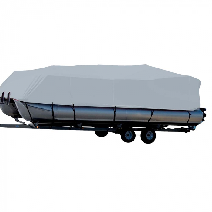 Carver By Covercraft Carver Sun-DURAA(R) Styled-to-Fit Boat Cover f/21.5' Pontoons w/Bimini Top & Rails - Grey - $590.39 at Everest