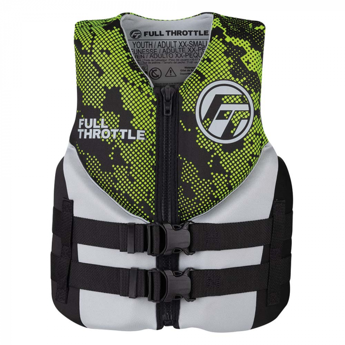 Full Throttle Full Throttle Junior Hinged Neoprene Life Jacket - Green - $59.99 at Everest