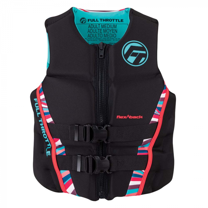 Full Throttle Full Throttle Women's Rapid-Dry Flex-Back Life Jacket - Women's L - Pink/Black - $89.99 at Everest
