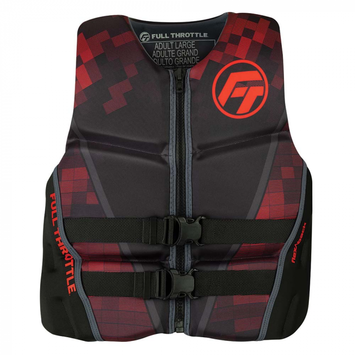 Full Throttle Full Throttle Men's Rapid-Dry Flex-Back Life Jacket - 3XL - Black/Red - $89.99 at Everest