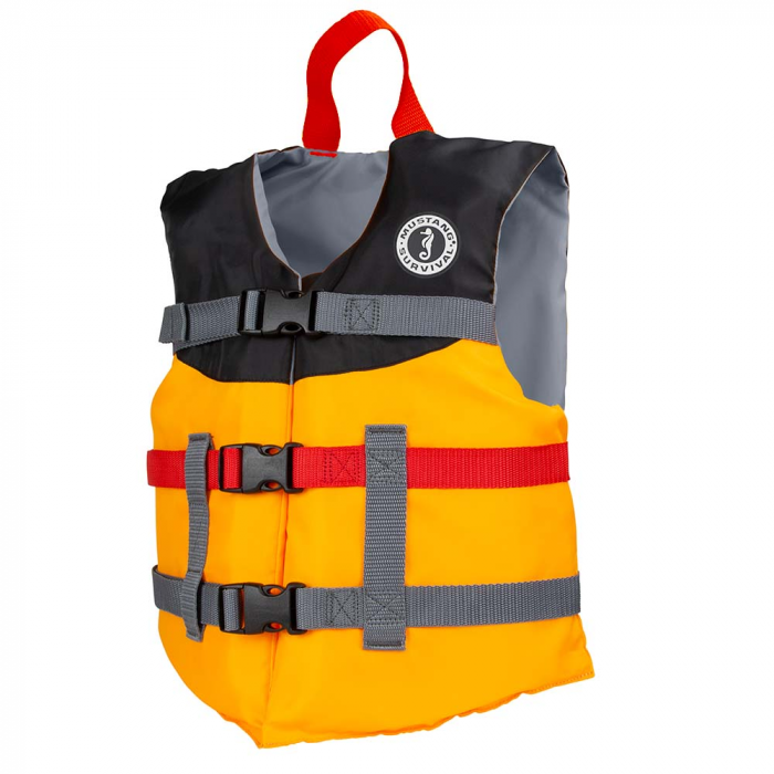 Mustang Survival Mustang Youth Livery Foam Vest - Mango/Black - 50-90lbs - $44.99 at Everest