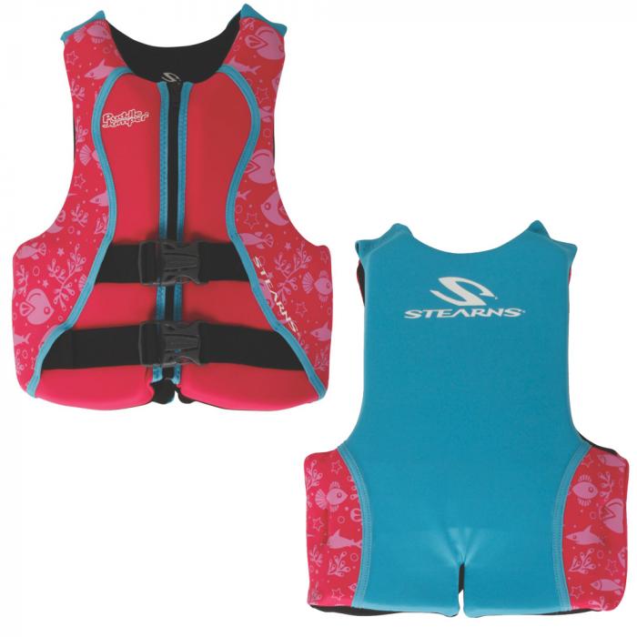 Puddle Jumper Hydroprene(TM) Life Vest Youth - Teal/Pink - 50-90lbs
