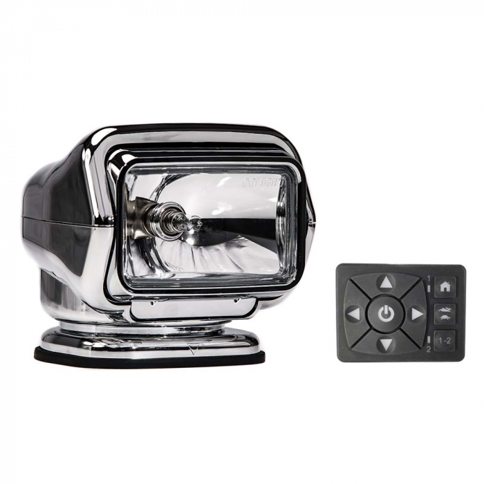 Golight Golight Stryker ST Series Permanent Mount Chrome 12V Halogen w/Hard Wired Dash Mount Remote - $579.00 at Everest