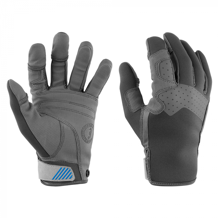 Mustang Survival Mustang Traction Closed Finger Gloves - Grey/Blue - Small - $49.99 at Everest