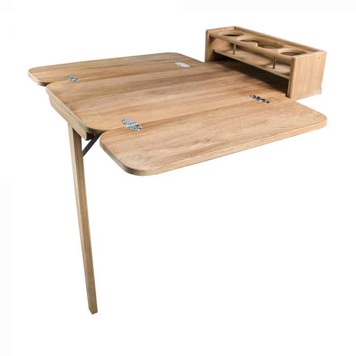 Whitecap Whitecap Cockpit Table w/Folding Leaves & 4 Cupholders - Teak - $915.80 at Everest