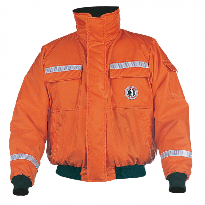 Mustang Survival Mustang Classic Flotation Bomber Jacket w/SOLAS Tape Orange - Medium - $356.83 at Everest