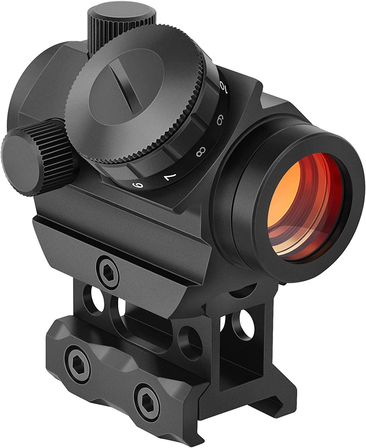 Midten MidTen 2MOA Micro Red Dot Sight 1x25mm Reflex Sight Waterproof & Shockproof & Fog-Proof Red Dot Scope, Mini Riflescope with 1 inch Riser Mount, Black. - $38.98 at Everest
