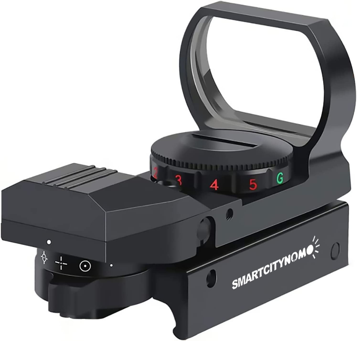 Smartcitynomo Reflex Sight, Red Green Dot Gun Sight Reflex Sight with 4 Switchable Reticles & 20mm Standard Rail Both Red and Green in One Sight - $26.99 at Everest