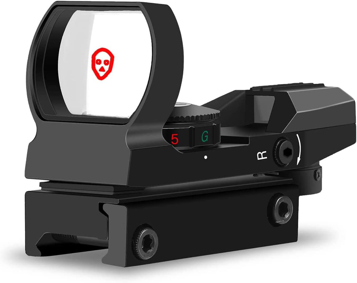 Himifoy HIMIFOY 2022 Gun Sight Scope Reflex Sight Red Green Dot, Skull Smiley 4 Retticle Special with 20mm Rail - $22.99 at Everest