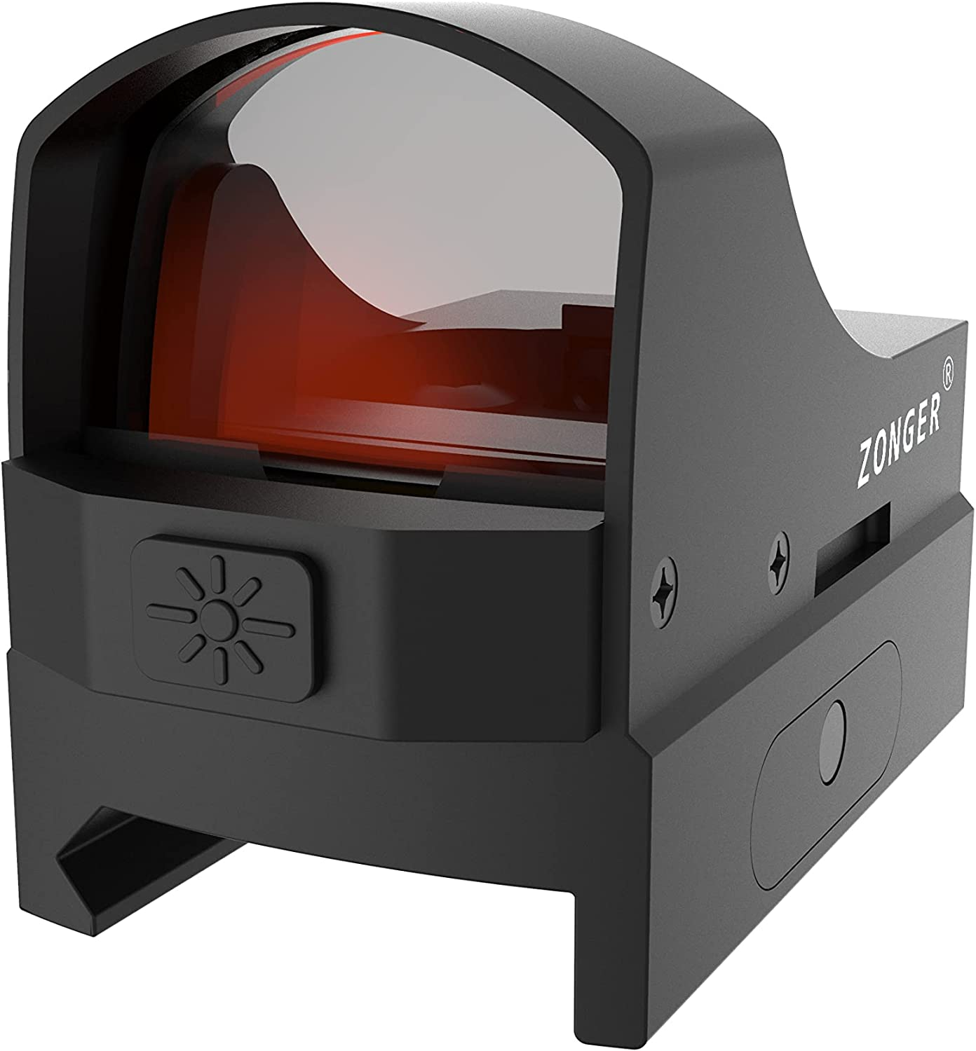 ZONGER Red Dot Sight Adjustable Reflex Sight with Removable Picatinny Rail Multicoated Lenses 2MOA 4 Brightness Levels- Open-Single Point Electronic Sight