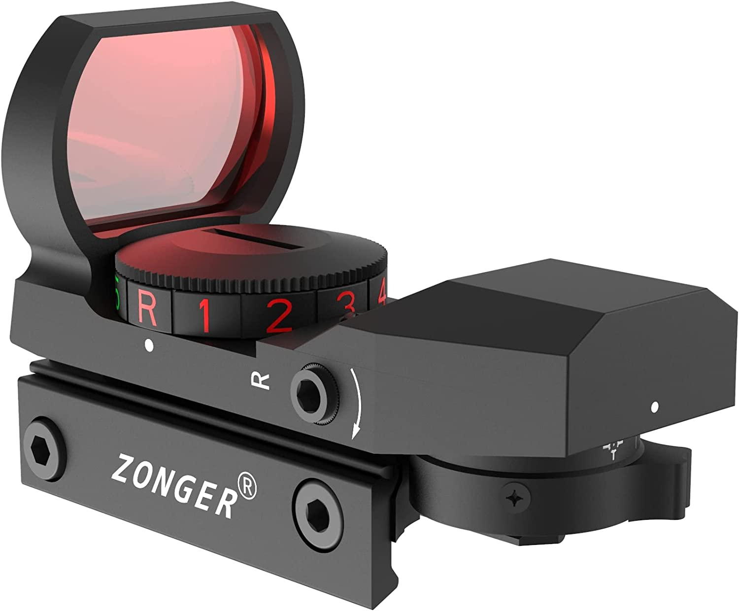 ZONGER Red Green Dot Sight Scope, Reflex Sight Adjust for Picatinny Rail