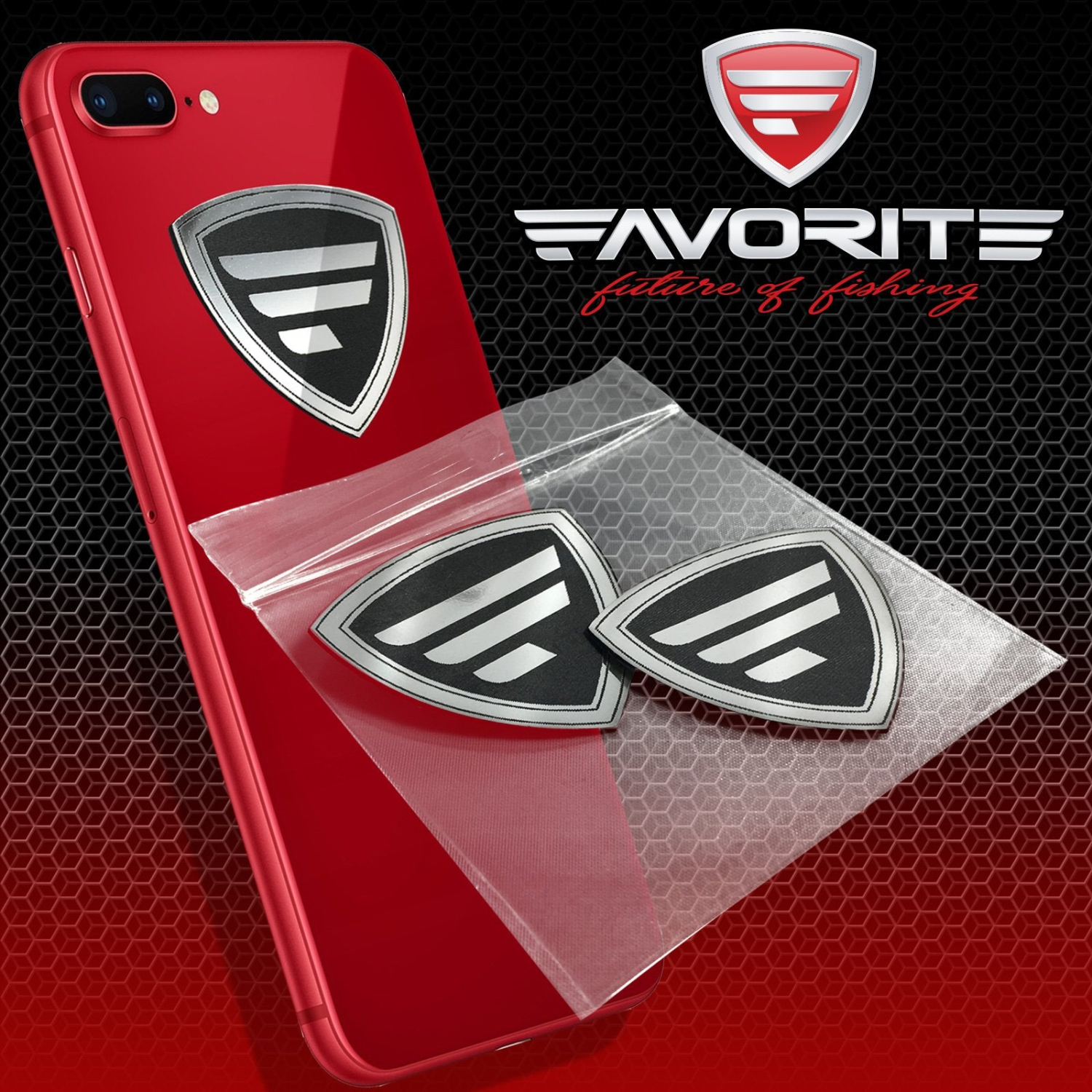 Favorite Fishing FAVORITE FISHING Chrome Shield logo, small 2pk - $7.99 at Everest