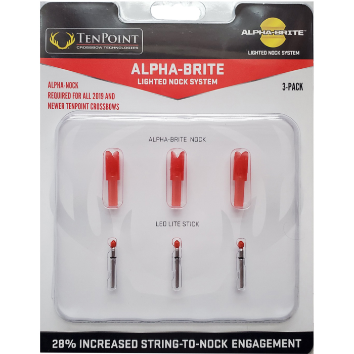 Tenpoint TenPoint Alpha Brite Lighted Nock Kit .297 Red 3 pk. - $37.62 at Everest