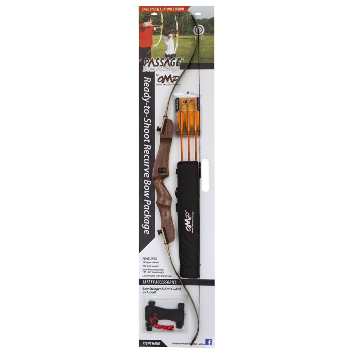October Mountain October Mountain Passage Recurve Bow Package 54 in. 20 lbs. LH - $114.16 at Everest