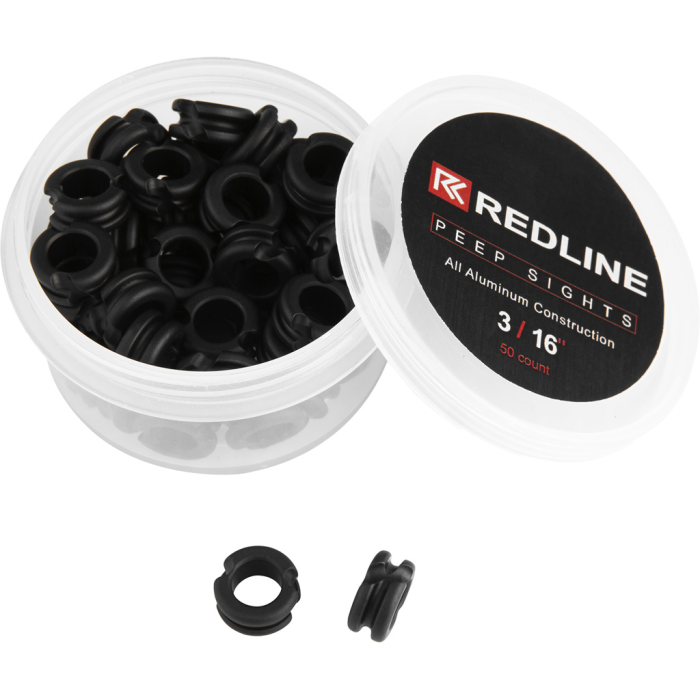 Redline Peep Sight 3/16&quote; 50ct Black