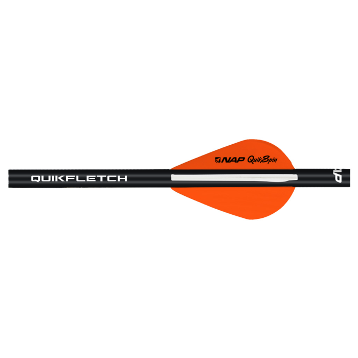 New Archery Products NAP Quikfletch w/Quikspin Vanes Black Tube White/Orange 6 pk. - $17.92 at Everest