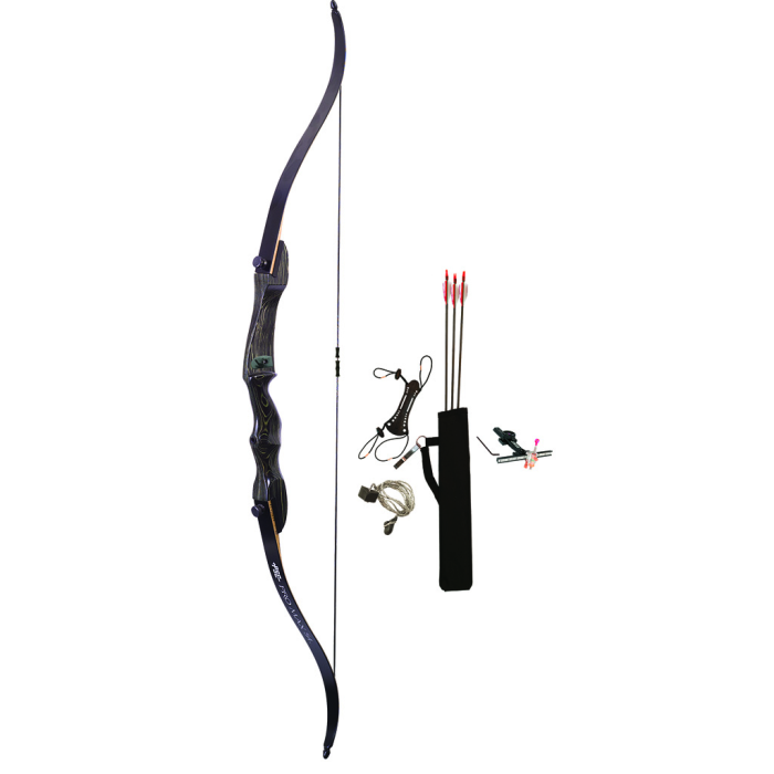 PSE Pro Max Traditional Recurve Bow Set Wood Riser 54 in. 20 lbs. RH