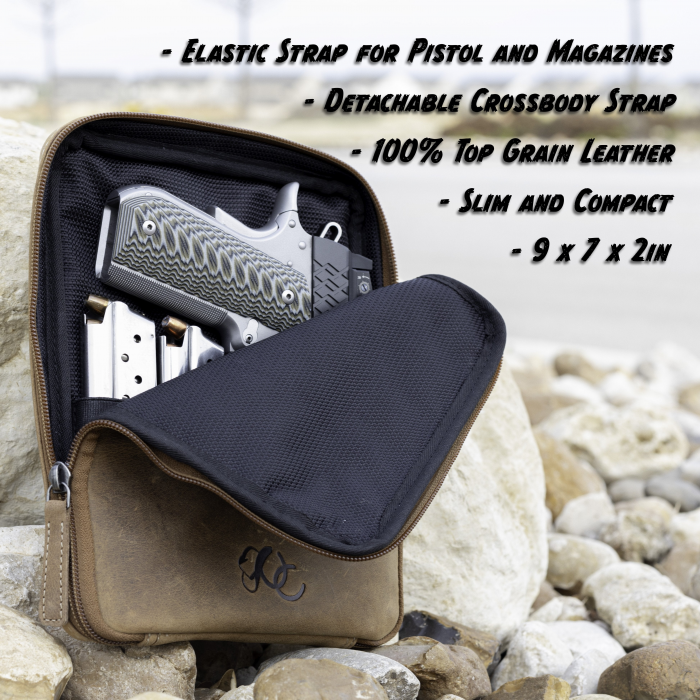 Urban Cowboy Apparel Concealed Carry Unisex Leather Gun Case - $89.95 at Everest