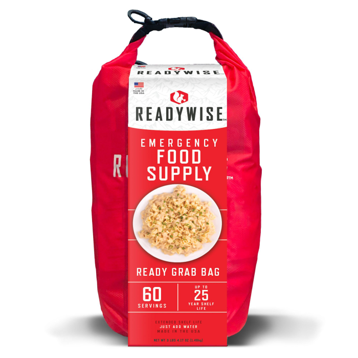 7 Day Emergency Dry Bag 60 Servings Breakfast and Entree Grab and Go