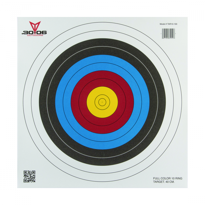 .30-06 10 Ring Paper Target 100 Count