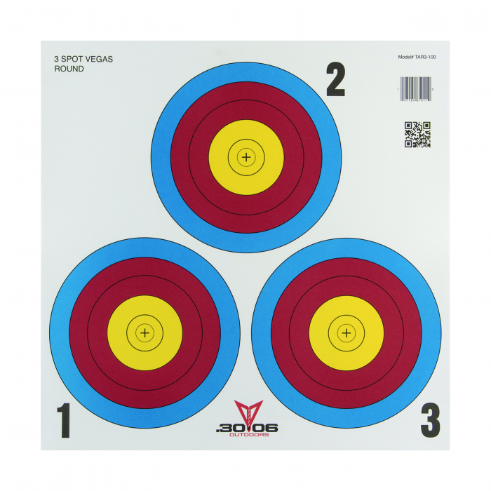.30-06 3 Spot Vegas Paper Target 100 Count