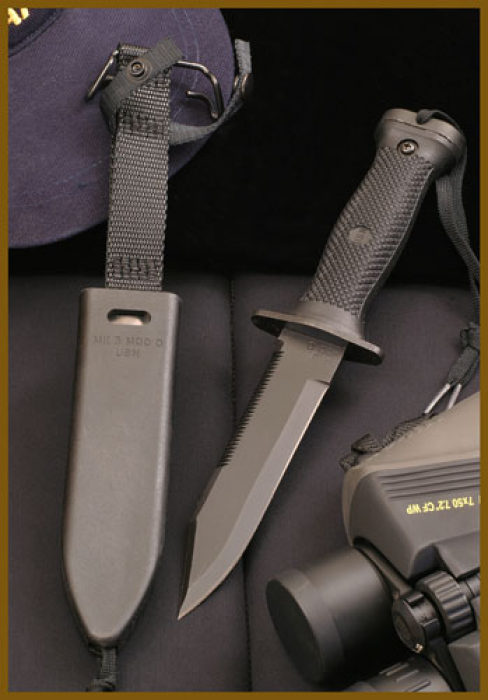 Ontario Knife Company Ontario MK3 Navy Fixed 6.0 in Black Blade Polymer Handle - $116.58 at Everest