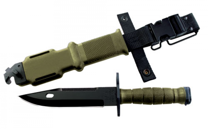 Ontario Knife Company Ontario 499 M-9 Bayonet Fixed 7.0 in Black Blade OD Kraton - $179.65 at Everest