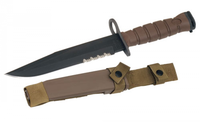 Ontario Knife Company Ontario Marine Bayonet Fixed 8.0 in Combo Blade Polymer - $155.83 at Everest