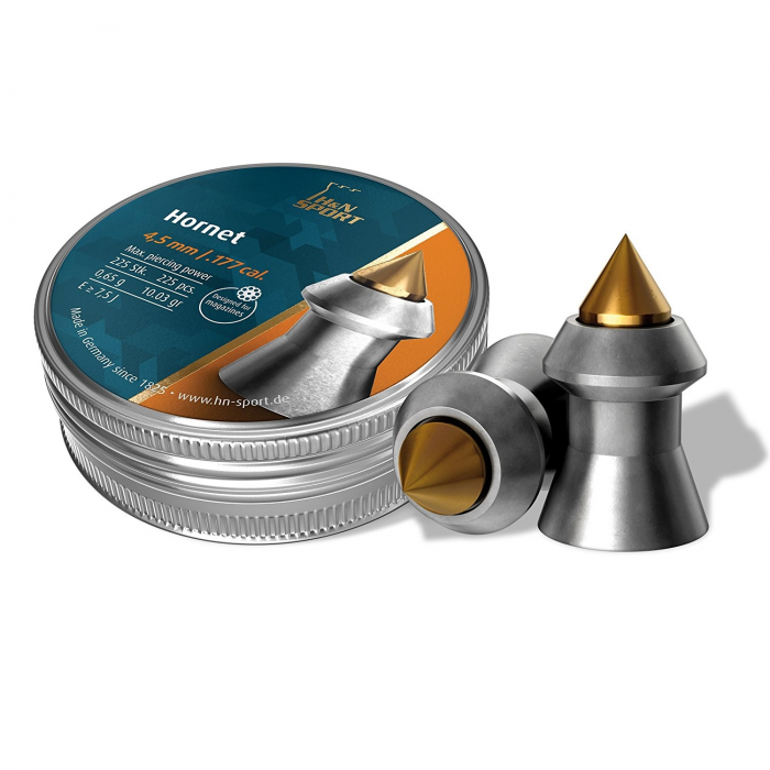 H and N Hornet Pointed Airgun Pellets .22 cal.