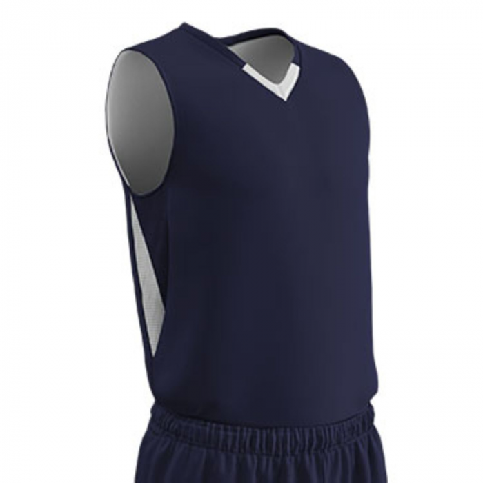 Champro Adult Pivot Reverse Basketball Jersey Navy White SM