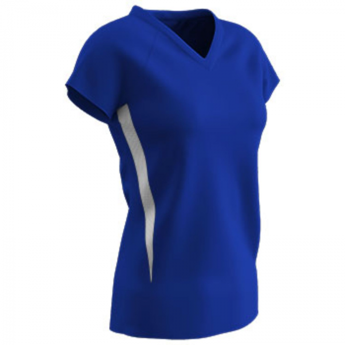 Champro SPIKE Ladies Volleyball Jersey Royal White Large