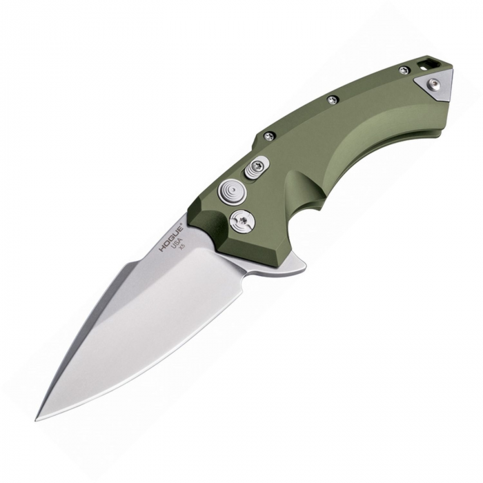 Hogue Hogue X5 4in Folder Spear Pt Tumbled Finish OD Green Alum - $206.96 at Everest