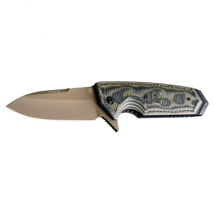 Hogue Hogue 3.75in Sig Scorp Spear Pt Flip Flat DrkEarth G10 Green - $195.46 at Everest