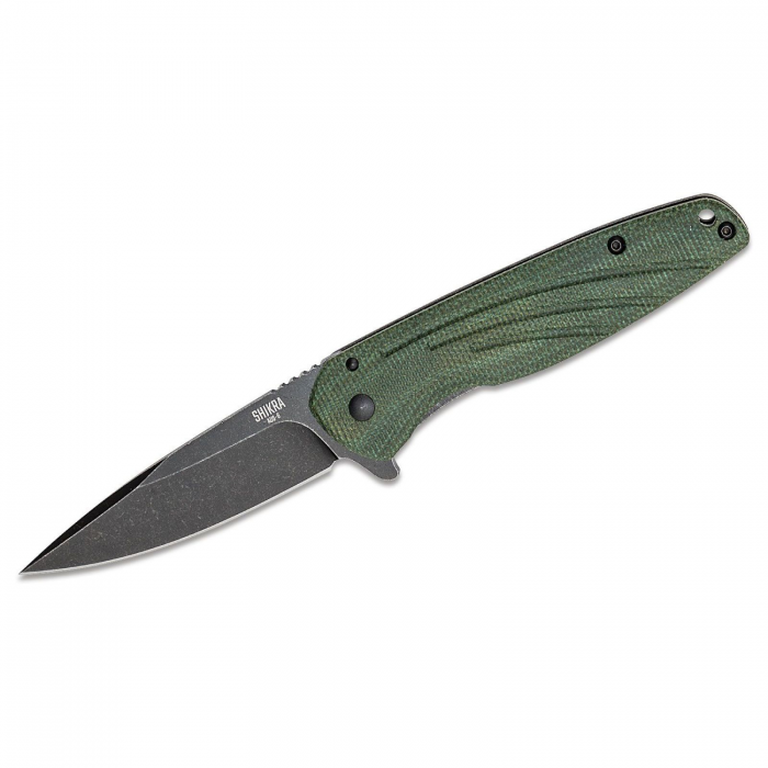 Ontario Knife Company OKC Shikra Folder 3.2 in Green Micarta-Titanium Handle - $45.60 at Everest