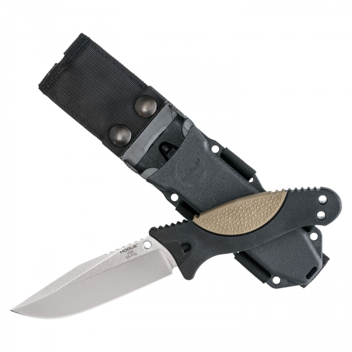 Hogue EX-F02 4.5in Fixed ClipPt Dk Earth Auto Ret Sheath