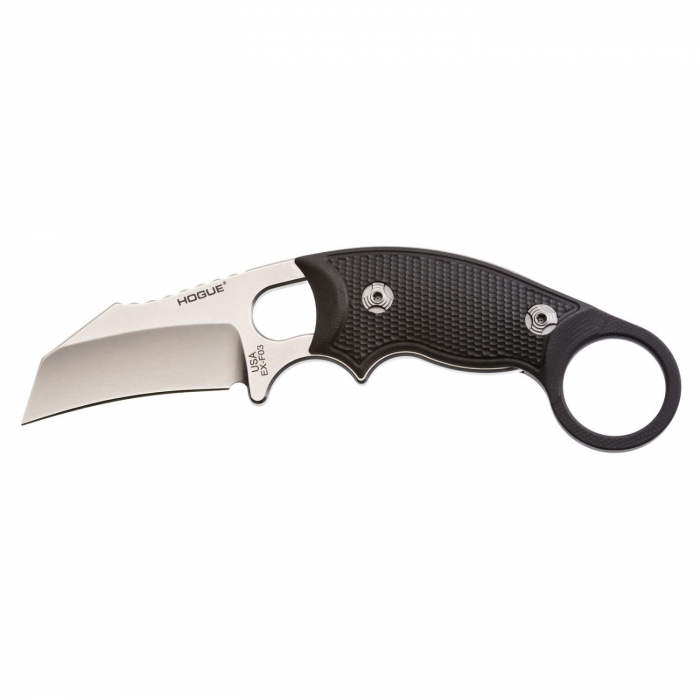 Hogue EX-F03 Hawkbill Blade 2.25in G10 Blk Scales Blk Sheath