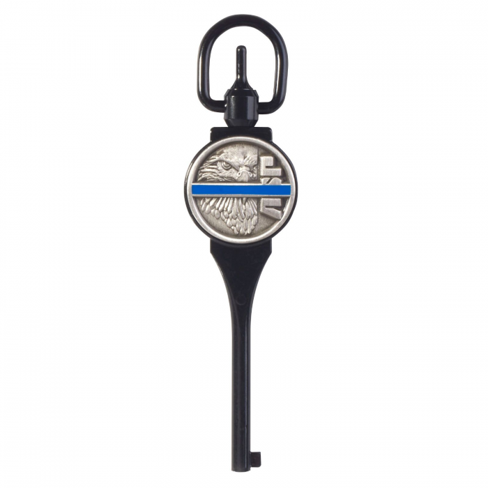 Asp ASP Blue Line Guardian Logo Handcuff Keys G1 Black Chrome - $20.40 at Everest