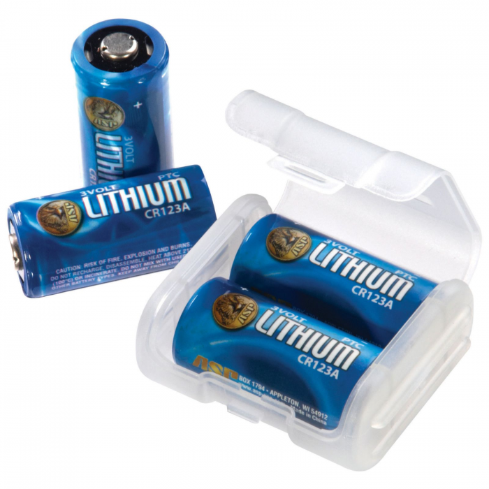 Asp ASP CR123A ASP Lithium Batteries 4 and Link Case Clamshell - $7.20 at Everest