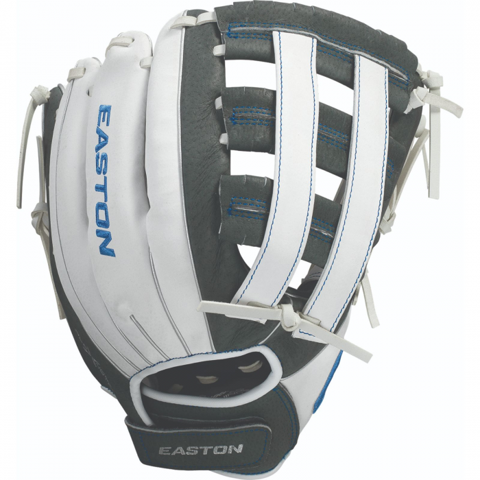 Easton Ghost Flex Softball Glove 12in Gry-Wht-Blue RH Throw