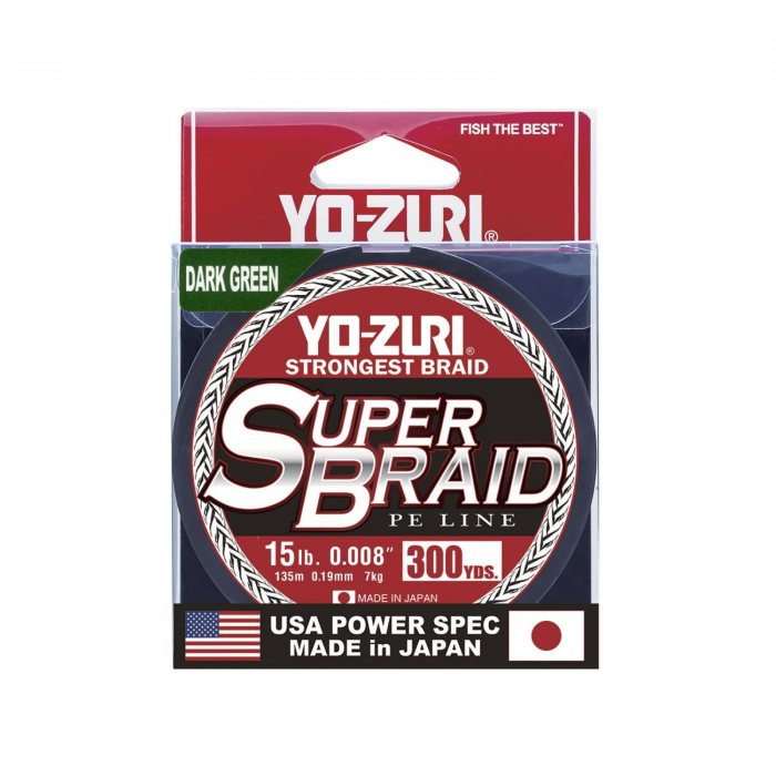 Yo-Zuri Yo-Zuri Super Braid 300 yard Spool Dark Green 15LB - $21.24 at Everest