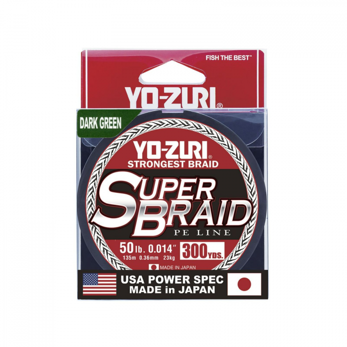 Yo-Zuri Yo-Zuri Super Braid 300 yard Spool Dark Green 50LB - $25.49 at Everest