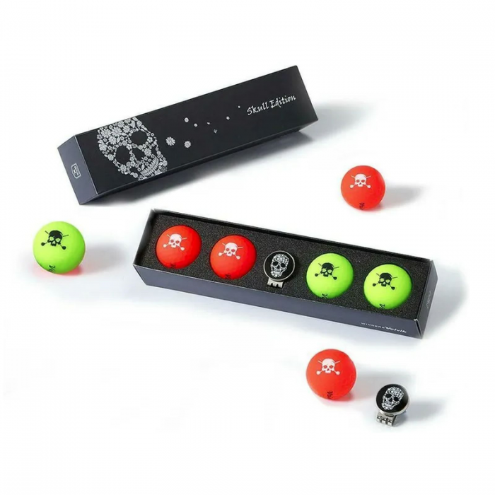 Volvik Volvik Skull Edition Golf Balls 4pk Marker Hat Clip Red Grn - $19.99 at Everest