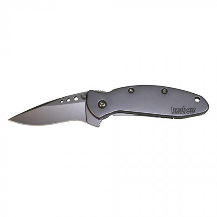 Kershaw Kershaw Scallion Assisted 2.5 in Bead Blast Plain Aluminum - $84.99 at Everest