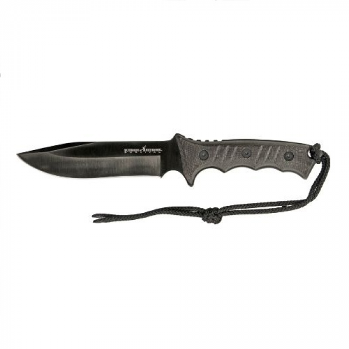 Schrade SCHF3N Fixed 6.37 in Black Blade Micarta Handle