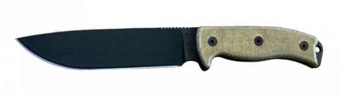 Ontario Knife Company Ontario RAT-7 Fixed 7.0 in Black Blade Tan Micarta Handle - $91.58 at Everest