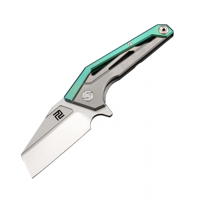 Artisan Cutlery Artisan Ravine Folder 2.83 in M390 Blade Green Titanium Hndl - $268.59 at Everest