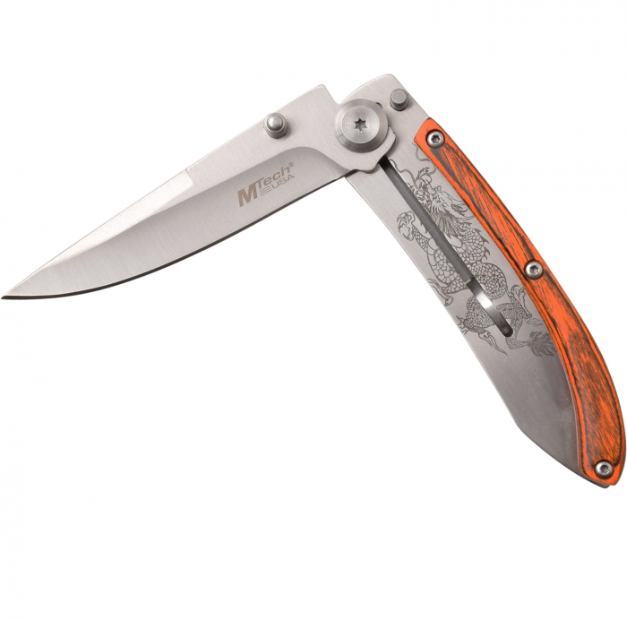 Mtech Usa MTech Folder 3.25 in Blade Wood-Stainless Steel Handle - $14.44 at Everest
