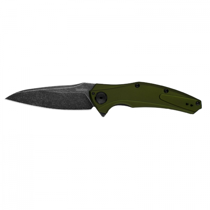 Kershaw Bareknuckle Folder 3.25 in BW Olive Aluminum Handle