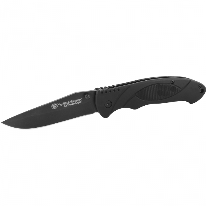 Smith & Wesson S and W SWA25 Folder 3.25 in Black Blade Rubber Handle - $16.99 at Everest