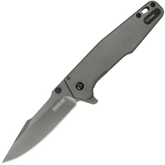 Kershaw Kershaw Ferrite Assisted 3.25 in Gray Ti Plain SS Handle - $63.74 at Everest